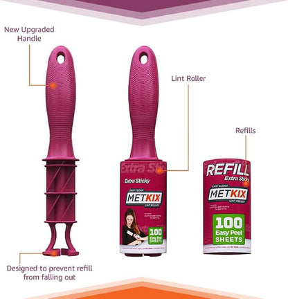 Lint Rollers for Pet Hair Extra Sticky | Protective Covers | Mega 600 Sheets Dog Cat Pet Hair Remover | Lint Roller for Clothes Sofa Bed Carpet and More | Lint Roller Refills