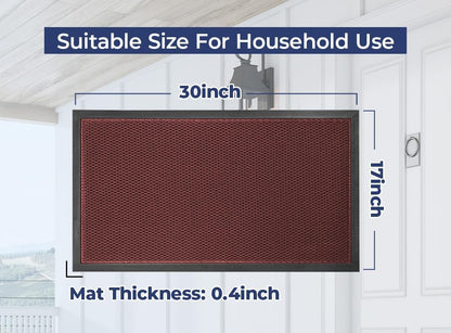Muddy Mat® Meshy Mat™ Door Mat Heavy-Duty Quick-Dry Floor Mat, Sand & Dirt Trapper for Indoor & Outdoor, Ideal for Entrance, Mudrooms,Patios & Garages,Low-Profile,Non-Slip,Washable– Black 17"x30"x0.4"