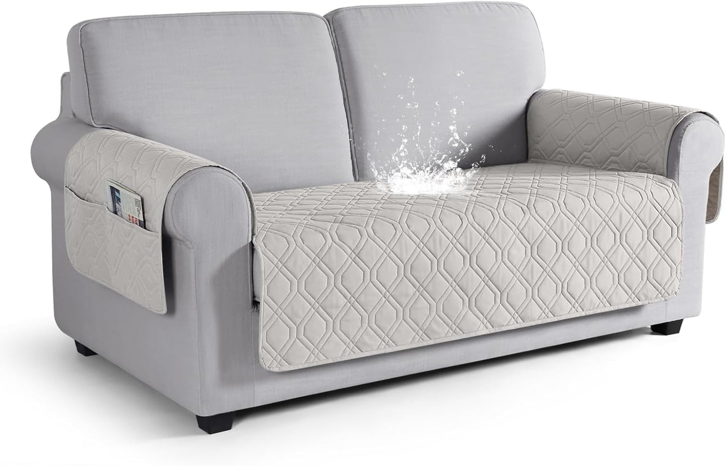 VANSOFY Couch Cover, Waterproof Sofa Covers Washable Slipcover Furniture Protector Couch Seat Covers Non-Slip Couch Cover for Dogs, Pets(Sofa, Dark Gray)