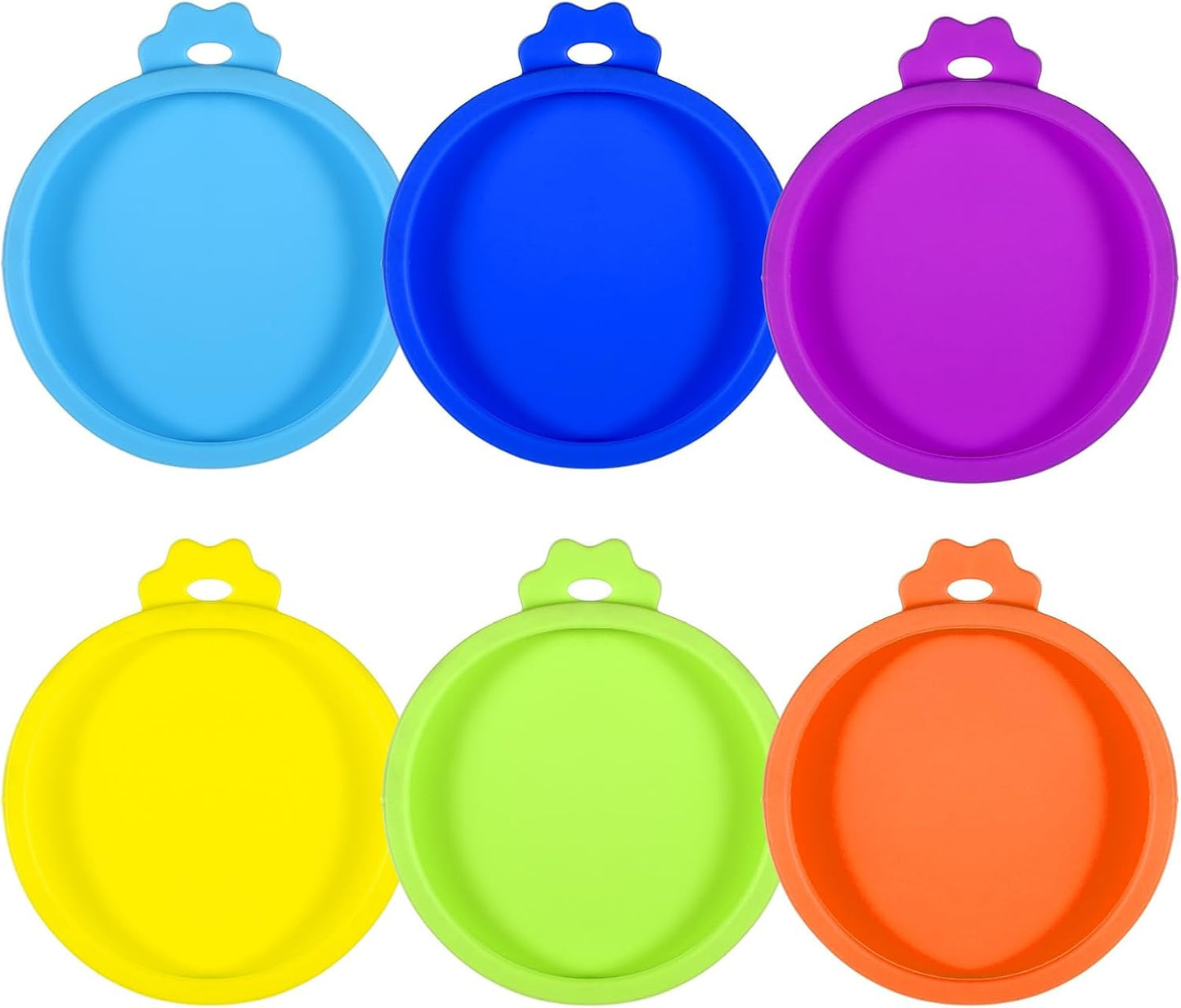 EupHHonycs 6 Pcs Cat Food Can Lids Silicone Small Pet Can Covers Dishwasher Safe for 3 oz Cat Wet Food Cans or Canned Good