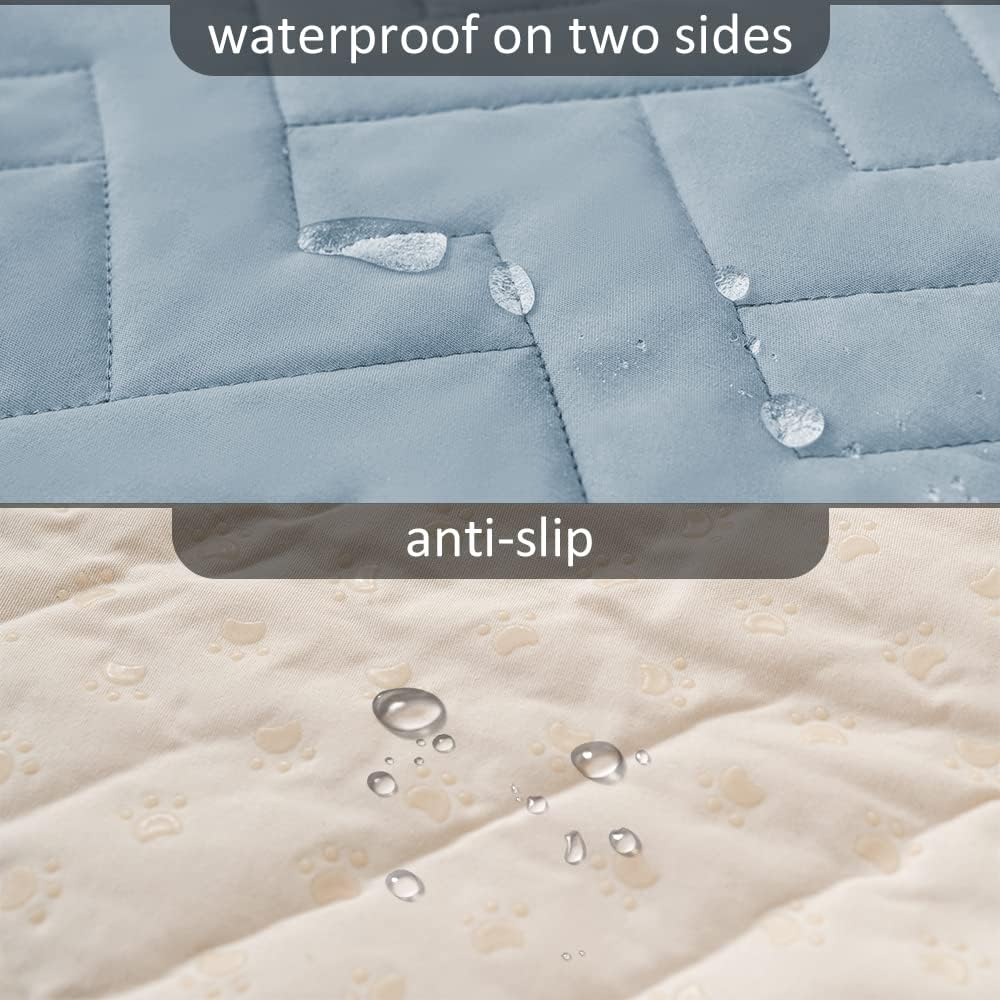 fuguitex Waterproof Dog Bed Cover Couch Cover, Anti-Slip Cat Mat Pet Pad Blanket for Sofa Chair Recliner Furniture Protrctor