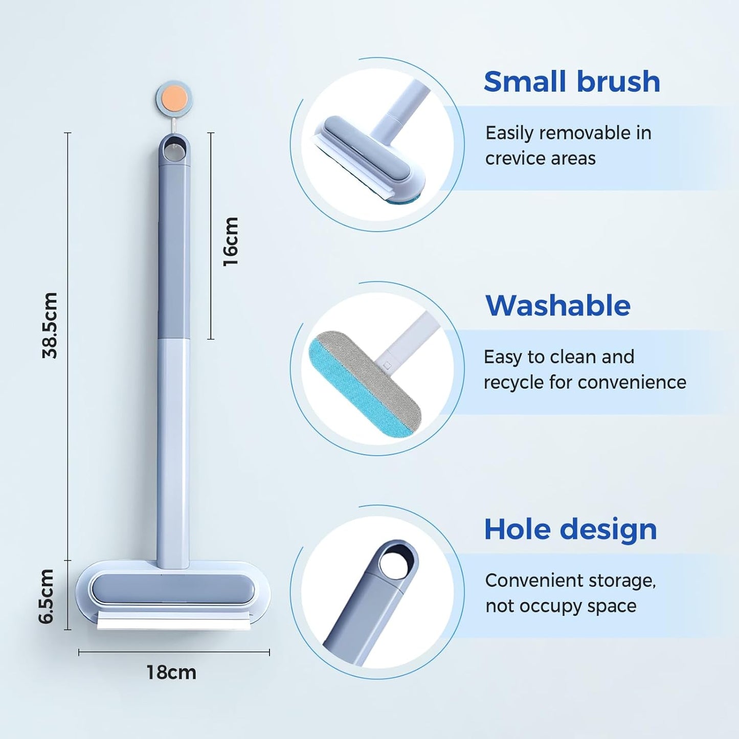 Auiepet Multifunctional Pet Hair Remover, 2025 Upgrade 4 in 1 Pet Hair Removal Tool with 17inch Long Handle, Washable Cat Hair Remover Brush for Furniture, Couch, Carpet, Clothes and Bedding (1Pcs)