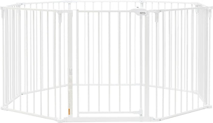Regalo Safety 28"-76” Super Wide Configurable Baby Gate for Doorways & Open Spaces, 3-Panel Wall Mounted Safety Gate with Door for Babies, Toddlers & Pets, Includes Wall Mount Hardware