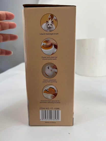 Pet Steam Brush Dog Cat 2026 New Grooming Comb for Shedding, Floating Hair, Smooth & Detangling, Gentle Cool Mist Softens Hair Reduces Static Helps Pets Who Dislike Bathing,Includes Waterless Shampoo