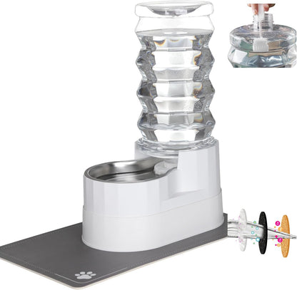 RIZZARI 8L Elevated Pet Water Dispenser – Stainless Steel Gravity Waterer with Auto-Refill Design for Medium and Large Dogs & Senior Pets -Comfortable Drinking Height for Living Rooms,Multi-Pet Homes