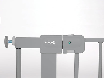 Safety 1st Easy Install Baby Gate for Doorways, Auto-Close Pressure-Mounted Magnetic Latch, Indoor Dog Gates, No Drilling, Fits 29"-38", Grey