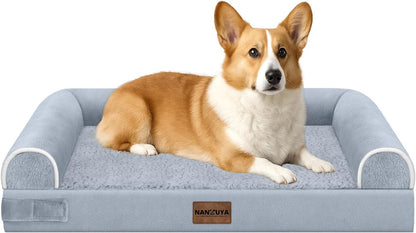 Large Dog Bed Orthopedic Washable: Beds Bolster XL Bed Large Big Dogs Memory Foam Couch Sofa Waterproof with Removable Cover
