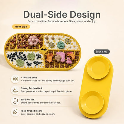 Ovalicious Slow Feeder Lick Mat for Dogs – Interactive & Dishwasher Safe