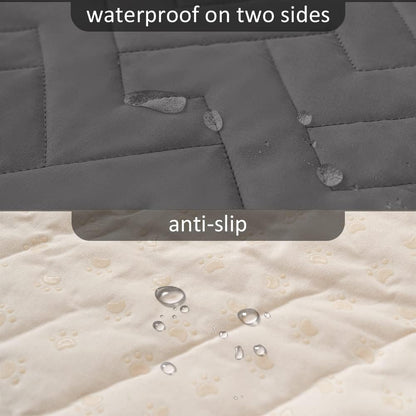 fuguitex Waterproof Dog Bed Cover Couch Cover, Anti-Slip Cat Mat Pet Pad Blanket for Sofa Chair Recliner Furniture Protrctor