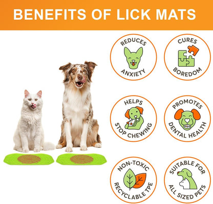 Neater Pets Neat-LIK Dog Lick Mat, Lick Mat for Dogs, Cats, Puppy, Reduces Anxiety & Boredom, Peanut Butter Slow Feeder, Interactive Treat Licking Pad, Licking Mats for Small & Large Breed (Purple)