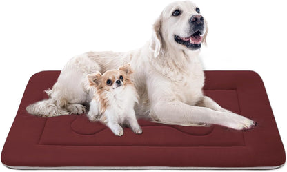Large Dog Bed Soft Dog Crate Pad Mat 42 in Non-Slip Bottom Washable Dog Sleeping Mattress Pet Beds Cat Bed Kennel Pad, Dark Gray