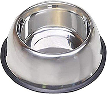 Van Ness Pets Large Non Tip Stainless Steel Dog Bowl, 64 OZ Food And Water Dish, Wide Base Prevents Spills