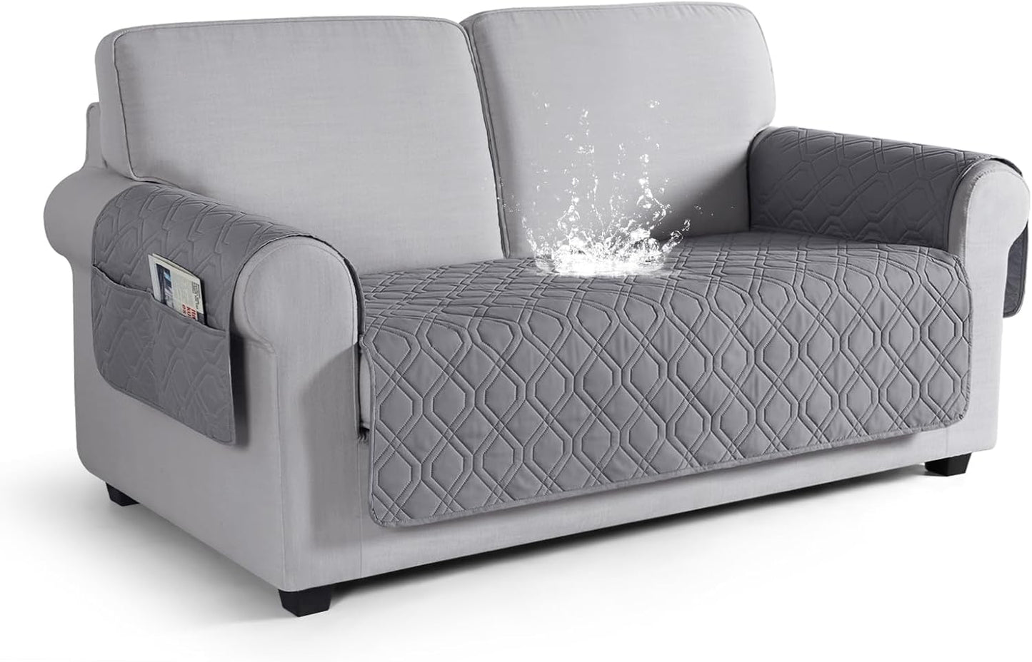 VANSOFY Couch Cover, Waterproof Sofa Covers Washable Slipcover Furniture Protector Couch Seat Covers Non-Slip Couch Cover for Dogs, Pets(Sofa, Dark Gray)