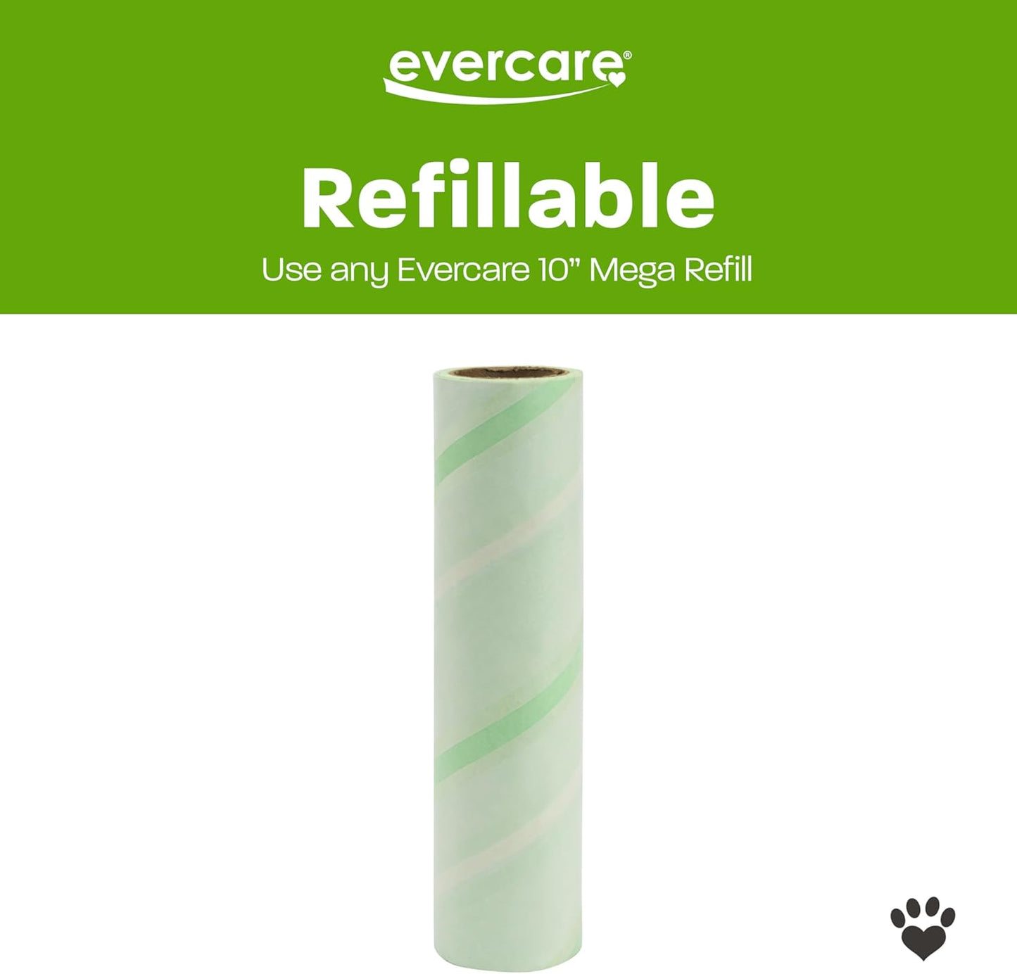 Evercare 10-Inch Mega All-Purpose Pet Hair Lint Roller Refill, 50 Sheets – Sticky Roller for Pet Hair, Cat & Dog Hair Remover, Lint Remover, Pet Hair Remover for Furniture, Clothing & Cars