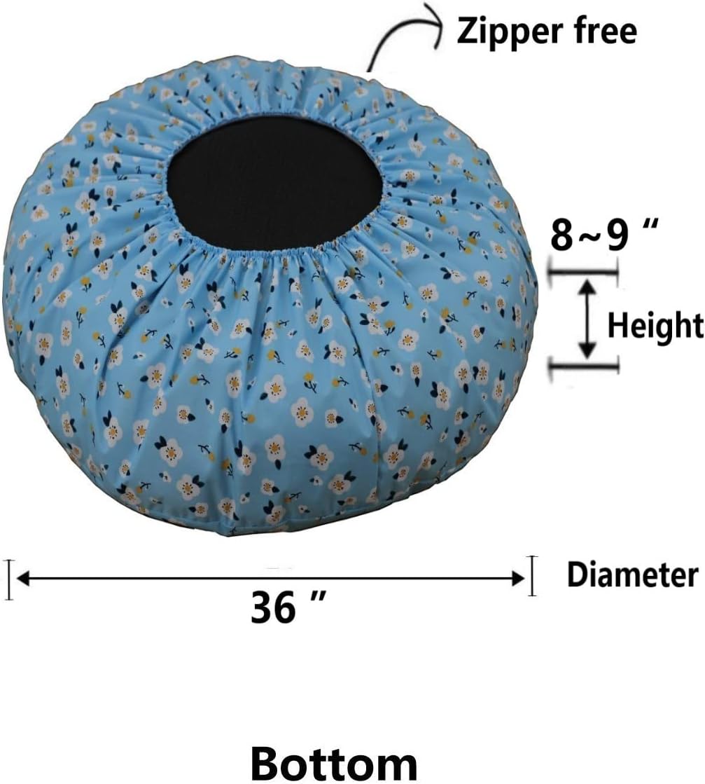 Waterproof Dog Bed Cover Replacement Round 42 Inch Grey