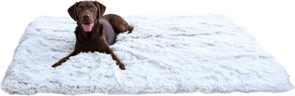 Best Friends by Sheri Calming Shag Dog Blanket – Ultra Soft Faux Fur Pet Throw, Anxiety-Relief, Lightweight Warm Bed Cover for Dogs and Cats, Machine Washable, Taupe, 30" x 40"