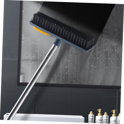 PartyKindom Household Push Broom Pet Hair Broom for Carpet Cleaning Angle Scrub Brush Telescopic Tube
