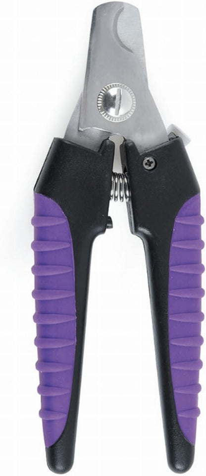 Master Grooming Tools Ergonomic Pro Nail Clippers — Professional Clippers for Trimming Pet Nails - Small, 5⅛",Black/Teal