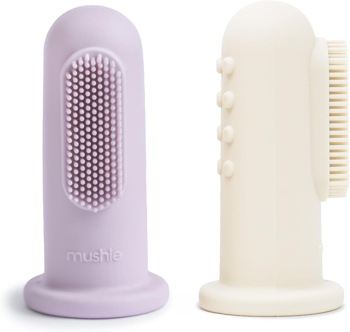 mushie Baby Finger Toothbrush (Tradewinds/Stone) 2-Pack
