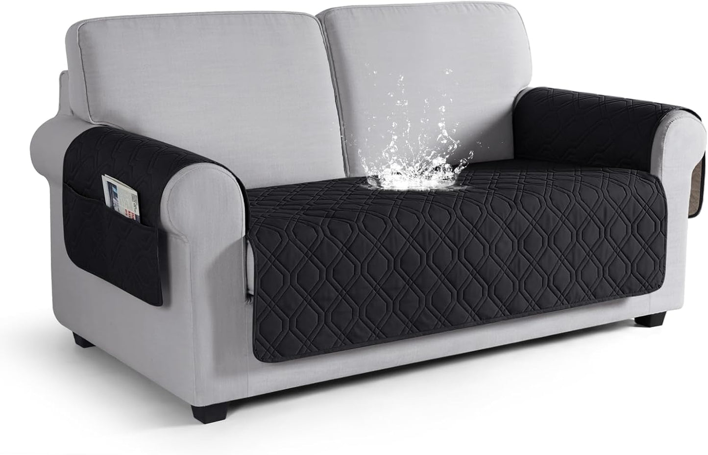VANSOFY Couch Cover, Waterproof Sofa Covers Washable Slipcover Furniture Protector Couch Seat Covers Non-Slip Couch Cover for Dogs, Pets(Sofa, Dark Gray)