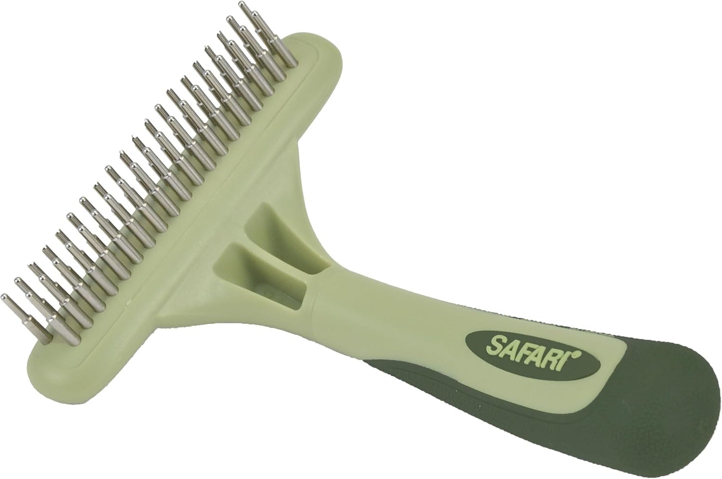 Coastal Pet Safari Dog Undercoat Rake - Top-Grade Double Row Rotating Pins Dematting Rake for Effective Deshedding and Pet Grooming