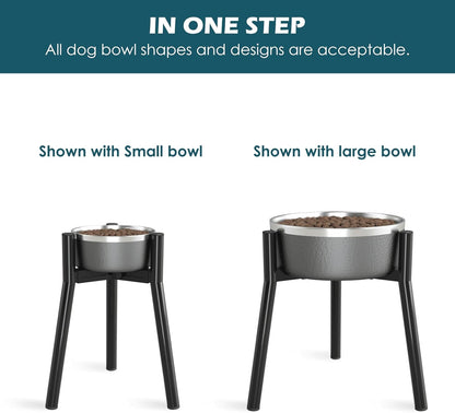 SHAINFUN Raised Dog Bowl Stand for Large Dogs 11" Height Adjustable Width 7-10.6" Single Tall Elevated Dog Bowls Stand, Food & Water Feeder Holder for Large Breeds (Bowl Not Included)