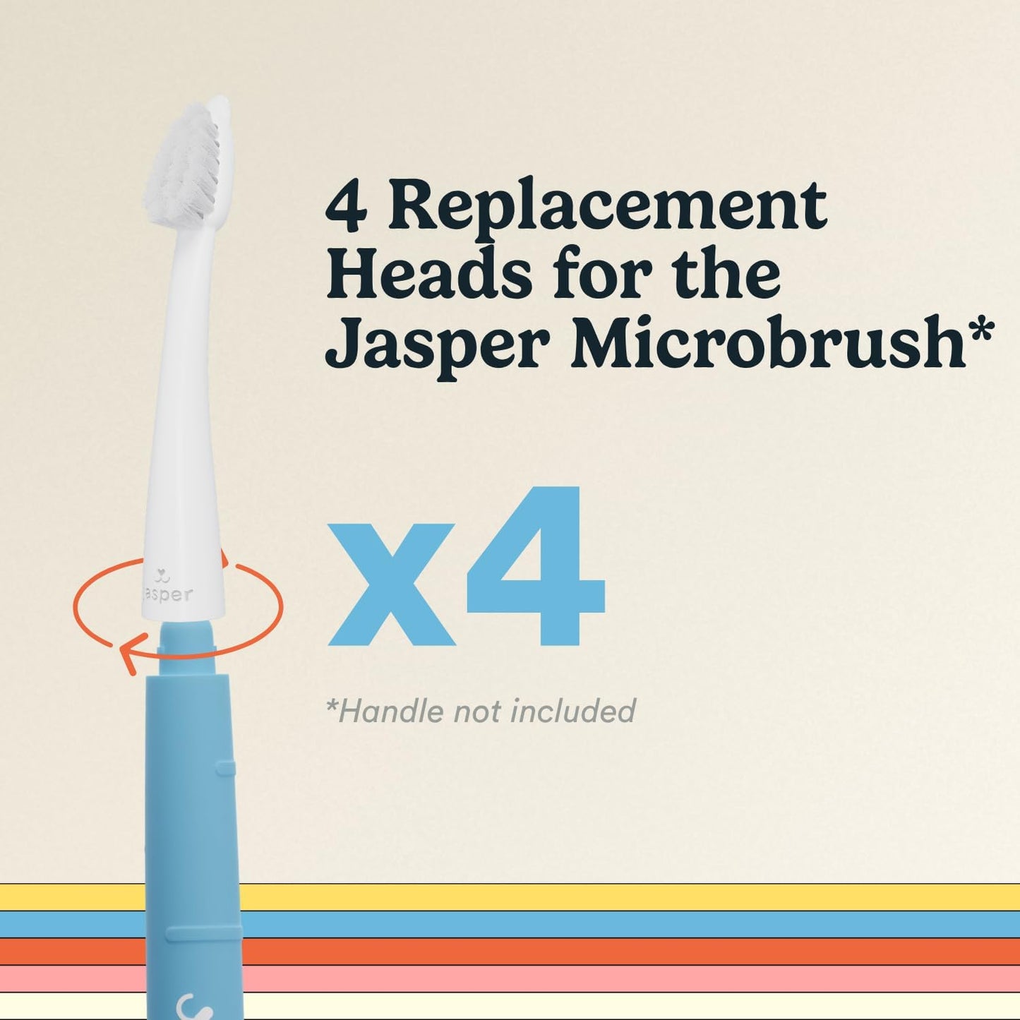 Jasper Microbrush Vet Approved Cat Toothbrush, Soft-Bristled Toothbrush Kit for Felines & Small Dogs, Non-Slip Handle with 2 Replaceable Tooth Brush Heads, Use with Cat Toothpaste, 2-Pack, Rose Pink