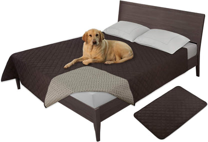 Easy-Going 100% Waterproof Dog Bed Cover, Non-Slip Pet Blanket for Furniture, Washable Couch Cover, Repleasement Sofa Cover (68x82 in,Gray)