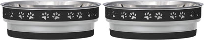 Loving Pets Corsa Dog Bowls- Stainless Steel Dog & Cat Bowls - Spill Proof Dog Food Bowl, Cat Bowl, Puppy Essentials & Pet Supplies Great for Home & Travel (Small 10-20 lbs, Rapid Blue)