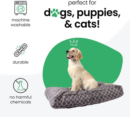 Molly Mutt Medium to Large Dog Bed Cover- Forever Young Print - Measures 27”X36”X5’’ - 100% Cotton - Durable - Breathable - Sustainable - Machine Washable Dog Bed Cover (Dd82b)