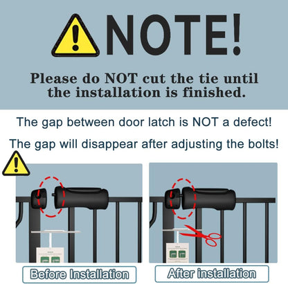 Extra Wide Baby Gate 57.5-62 Inch Black Walk THR Dog Gates Doorways House No Drill Pressure Mounted Auto Close Long Child Safety Gate for Kids and Pet