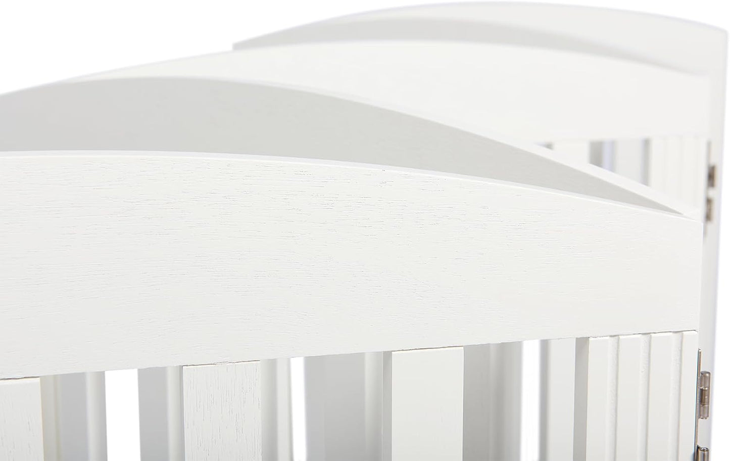 SPIRICH 96" Extra Wide 28" Tall Wooden Freestanding Foldable Dog Gate, Pet Gate Indoor, 4 Panels, White
