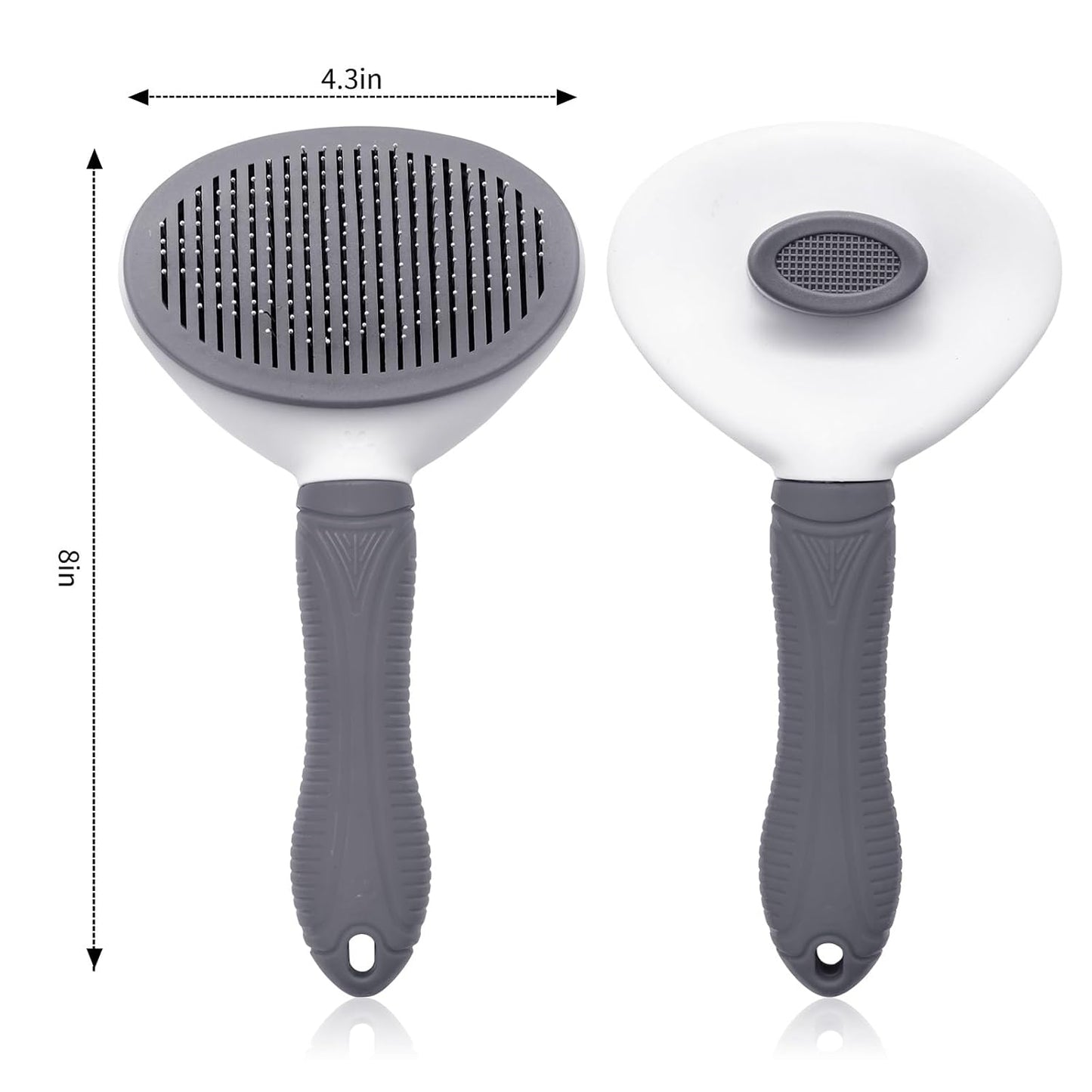 Aogeili Self Cleaning Slicker Brush, Skin Friendly Deshedding Grooming Tool for Dogs, Cats & Bunny, One-Click Release Removes Loose Undercoat, Mats & Tangles, for Long & Short Hair Shedding Pets