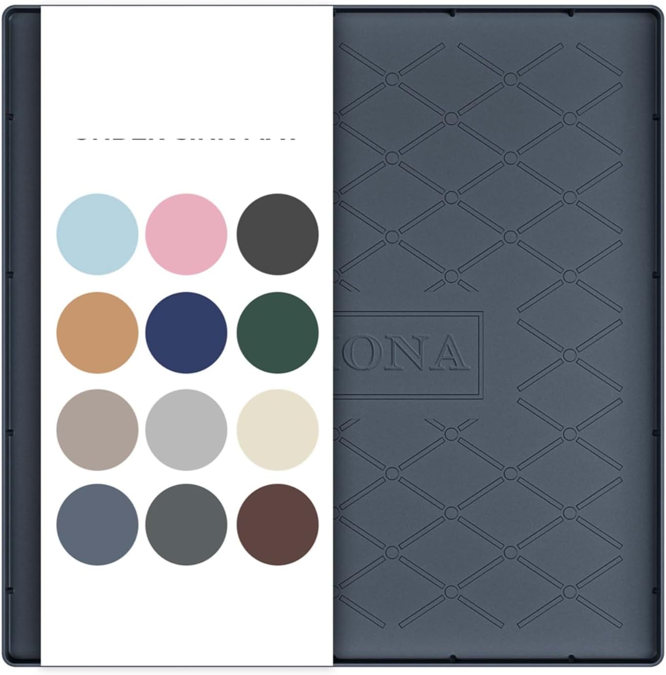 URMONA Under Sink Mat for Kitchen Waterproof, 34" x 22" Silicone Under Sink Mat for Shelf Liner Organizer, Cabinet Sink Protector Under Sink Liner for Bottom Kitchen, Bathroom(Light Grey)
