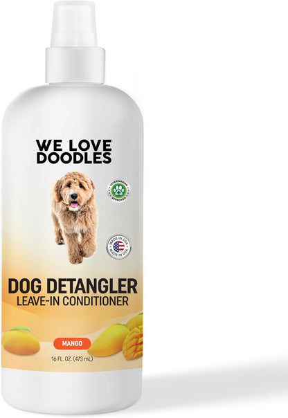 We Love Doodles Dog Detangler Spray - Leave-in Conditioner for Dogs - Dog Detangling Spray - Dematting Spray for Dogs - Tangle Remover - Made in The USA, Large 16 fl oz (Ocean Breeze)