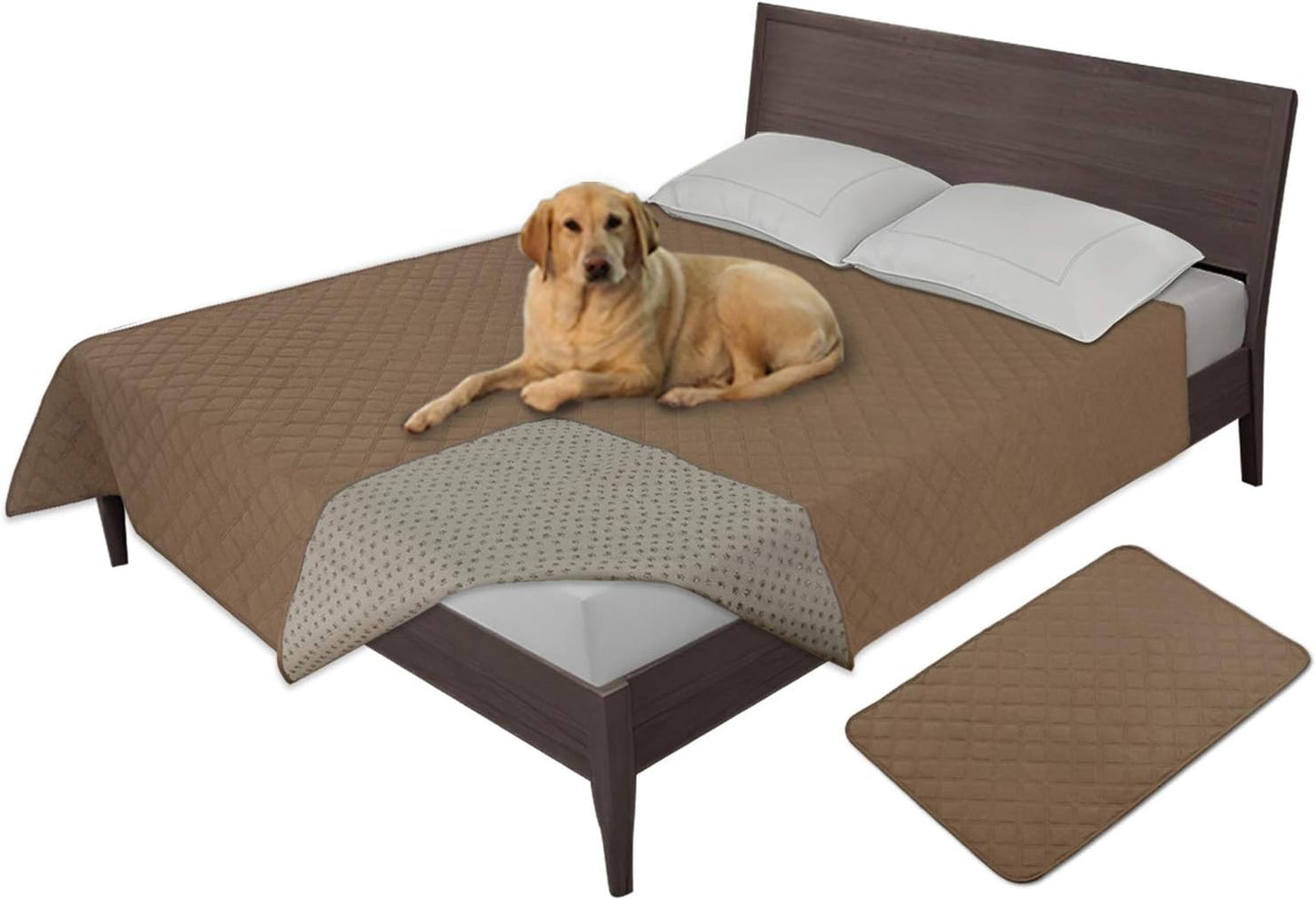 Easy-Going 100% Waterproof Dog Bed Cover, Non-Slip Pet Blanket for Furniture, Washable Couch Cover, Repleasement Sofa Cover (68x82 in,Gray)