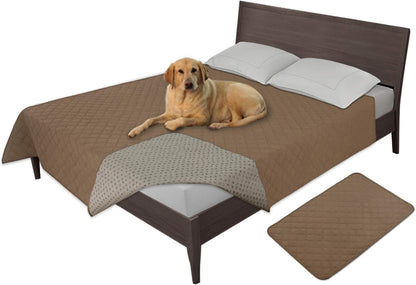 Easy-Going 100% Waterproof Dog Bed Cover, Non-Slip Pet Blanket for Furniture, Washable Couch Cover, Repleasement Sofa Cover (68x82 in,Gray)