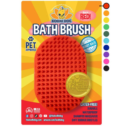 Bodhi Dog Shampoo Brush - Pet Grooming & Bath Supplies for Dogs and Cats - Bath Brush for Long & Short Hair - Premium Scrubber for Shower, Bathing & Massage (One Pack, Blue)
