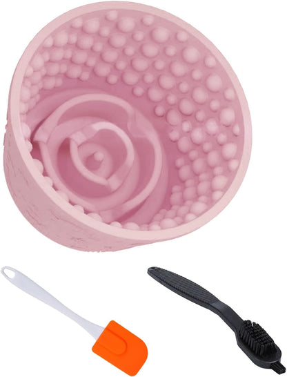 Dog Lick Bowl,Anxiety Relief Non-Slip Silicone Treat Bowl,Durable Anti-Choking Long-Lasting Enrichment Slow Feeder Licking Mat for Small Medium Large Breed,Freezable BPA Free Silicone Dishwasher Safe
