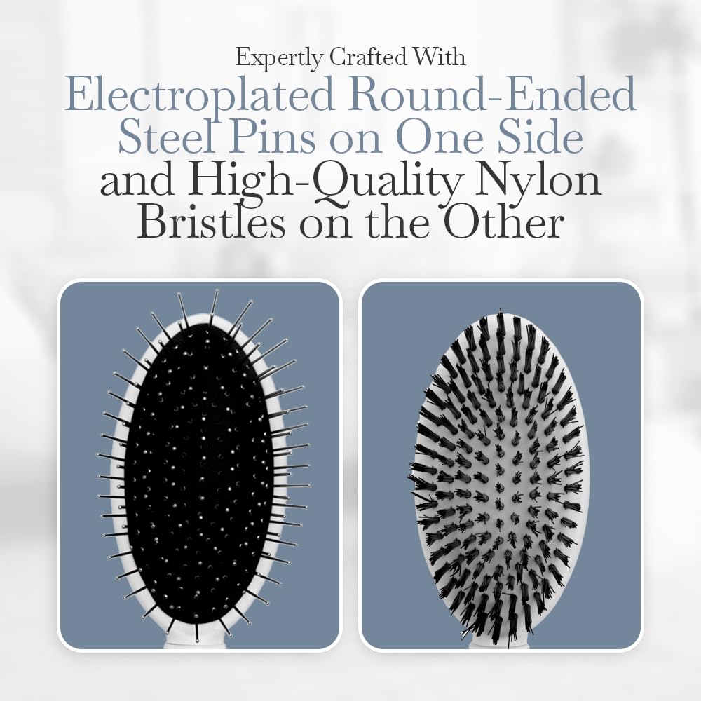 Fuller Brush Slicker Pet Brush - Angled Fine Steel Wires - Ergonomically Designed Rubberized Handle For Comfort & Control - Remove Shedding & Matted Hair - Tool For Grooming Dogs & Cat