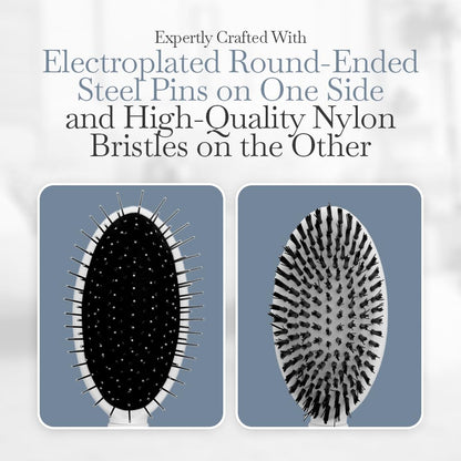 Fuller Brush Slicker Pet Brush - Angled Fine Steel Wires - Ergonomically Designed Rubberized Handle For Comfort & Control - Remove Shedding & Matted Hair - Tool For Grooming Dogs & Cat