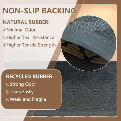 Stair Runners for Wooden Steps, Non Slip Stair Carpet Treads, 2 Pcs 30" x 8.5" Stair Mats Rug Heat Insulation Rubber Backing, Staircase Step Treads for Elders, Dogs & Kids, Coco Lattice.