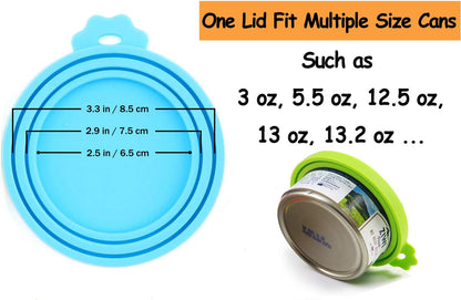 Pet Food Can Covers-Comtim 3 Pack Silicone Can Lids Caps for Dog Cat Wet Food,Universal Size Fit Most Standard Size Canned Dog and Cat Food