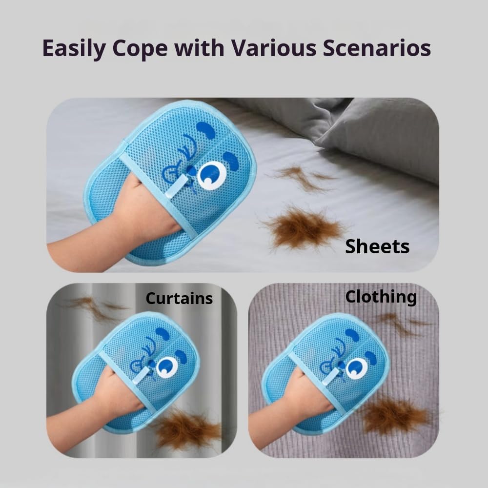 Purepath Hair Removal Glove, Electrostatic Pet Hair Removal Glove for Dogs & Cats Cat Hair Pure Path Remover Furniture Glove for Pet, Pet Hair Gloves for Clothing, Bed, Couch, Carpet, Car Seat