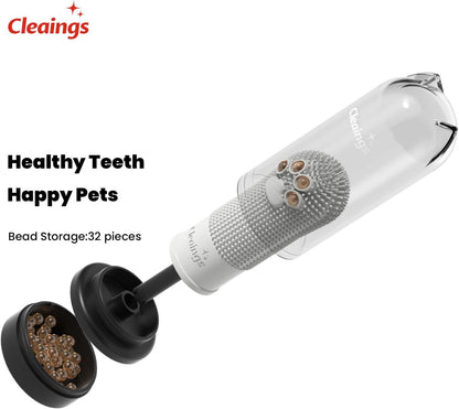Pet Finger Toothbrush with Flavor Burst Beads, 360° Silicone Toothbrush Kit for Dogs & Cats, Deep Teeth Cleaning - 6 Pcs Mix Flavor