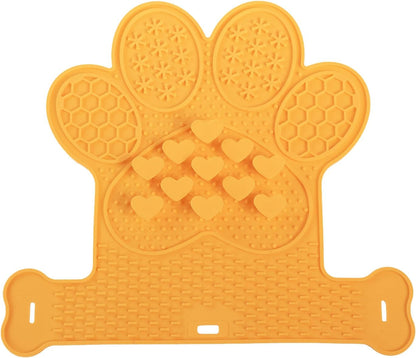 Dog Lick Mat with Suction Cups, Slow Feeder & Enrichment Mat for Dogs & Cats, Silicone Feeding Mat for Wet & Dry Food, Anxiety Relief, Mess-Free Foldable Pocket Design, Pink