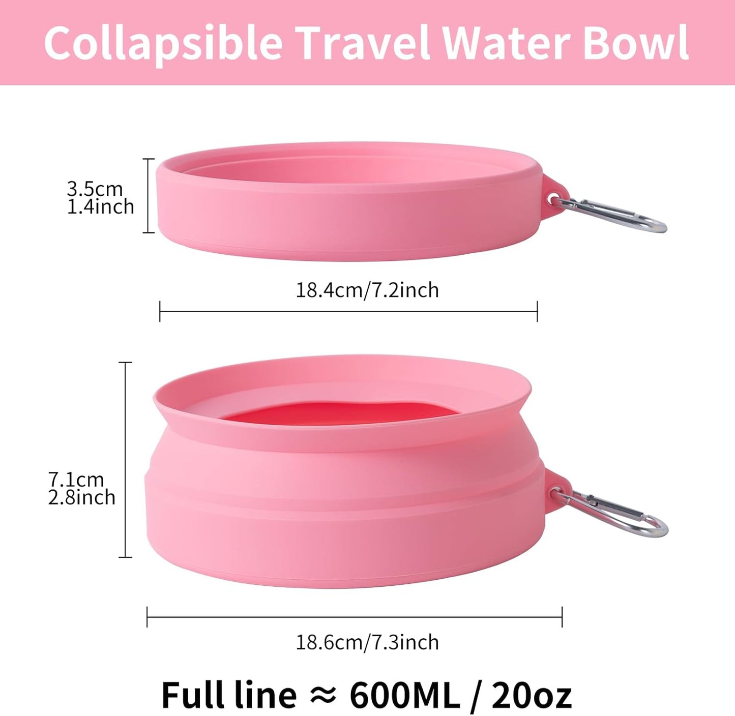SLSON Spill Proof Dog Water Bowl for Cars,Collapsible No Splash Dog Travel Bowls Integrated Molding Portable Pet Bowl for Vehicle Road Trip Truck,RV,SUV,Boat Accessories (Cold Grey)