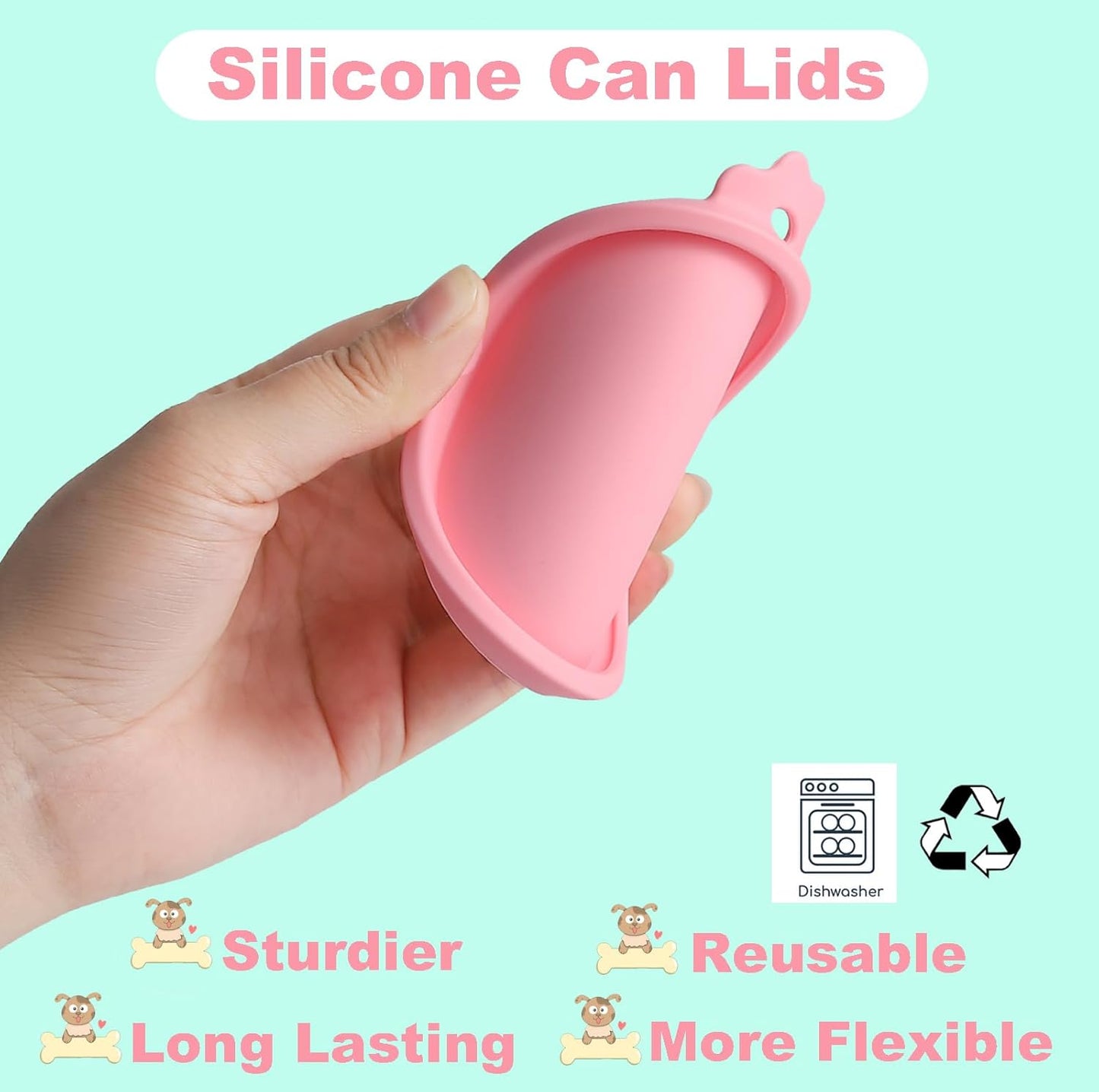 COMTIM Can Covers for Dog Food Cans, Silicone Pet Dog Food Can Covers Lids for 13 oz 12.5 oz 13.5 oz Cans...or Cat Food Cans 6 oz, Reusable Can Toppers Can Saver Covers for Canned Goods