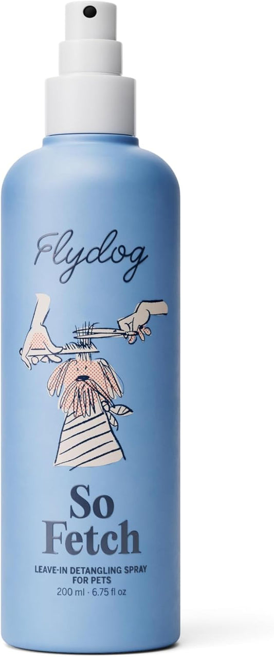 FlyDog Detangler Combo for Dogs & Cats – Leave-in Hair Detangler Spray for Tangle-Free Grooming & Tailored Comb for Dematting & Deshedding | Coat Conditioner | Deodorizing & Long-Lasting Freshness