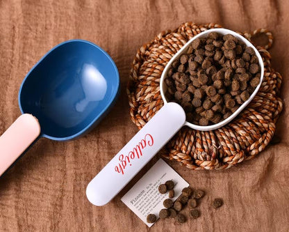 Personalized Dog and Cat Food Scoop with Bag Clip Function,Customizable Pet Names